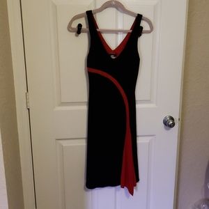 Black & red slight a-line dress